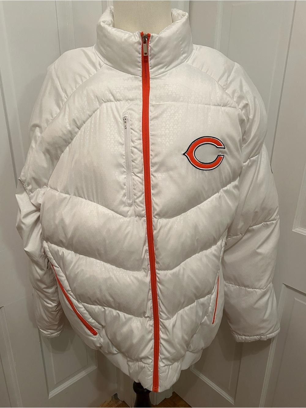 REEBOK VTG Y2K Chicago Bears Authentic Sideline Puffer Jacket Men XL NFL